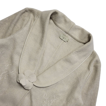 Fransa Stone Wool Dress Jacket Uk Women's Size Large