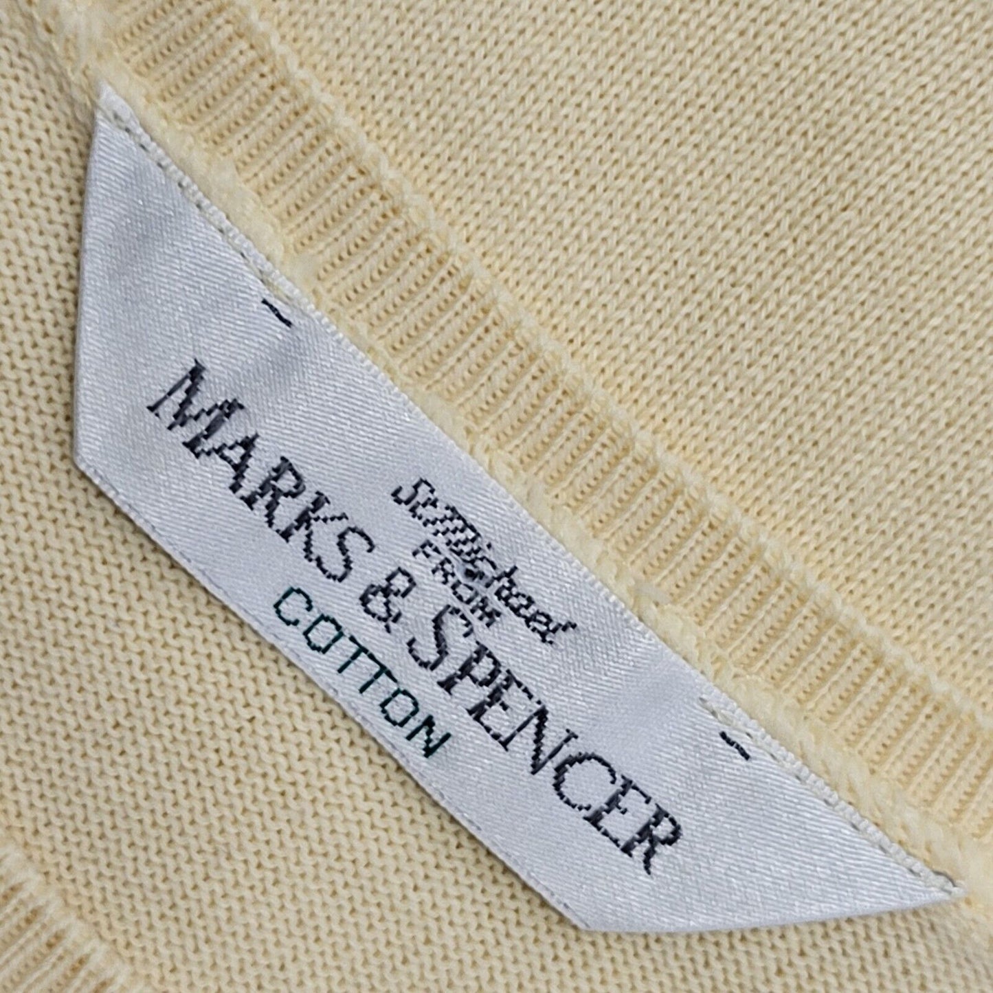 St Michael Vintage 90s Yellow Round Neck T-Shirt Uk Women's Size 8