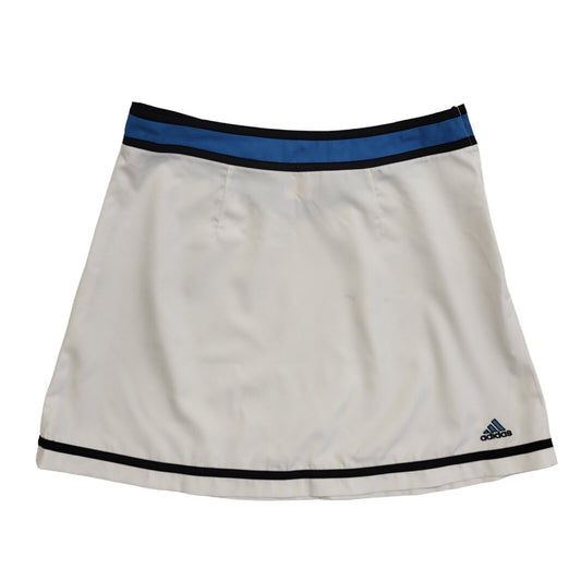 Adidas White Vintage 90's Short Sports Skirt Uk Women's Size 14 W32