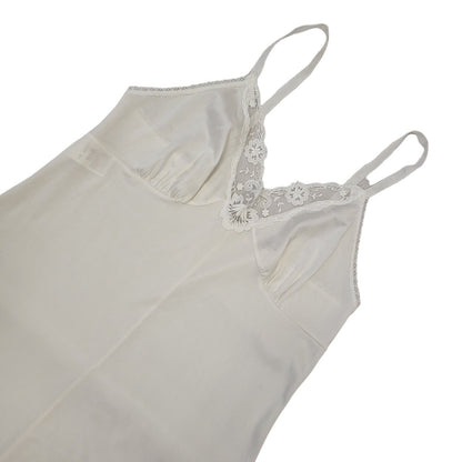 St Michael Vintage 70s White Sleeveless Night Dress Uk Women's Size 12