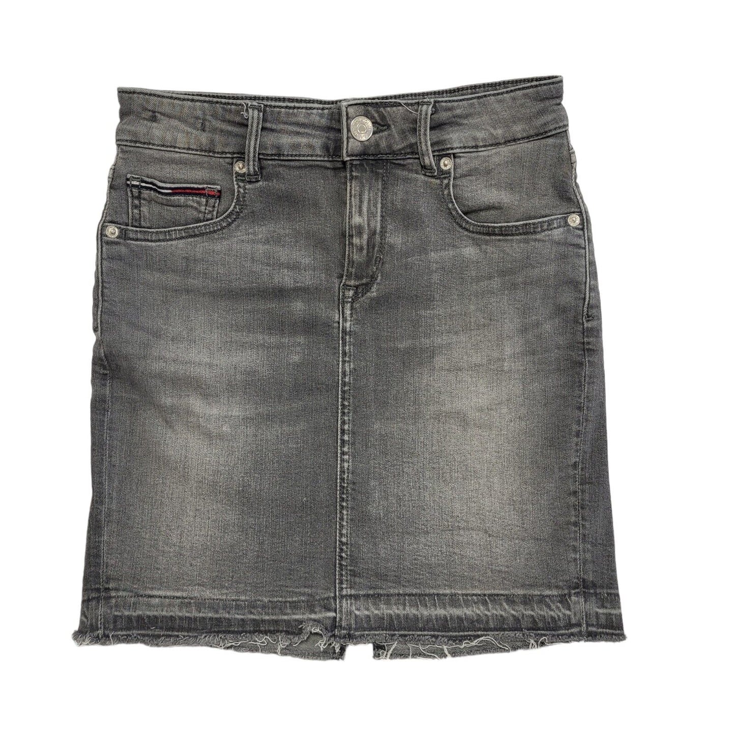Tommy Hilfiger Vintage 90's Grey Short Denim Skirt Womens UK 6-8 W25