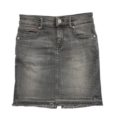 Tommy Hilfiger Vintage 90's Grey Short Denim Skirt Womens UK 6-8 W25