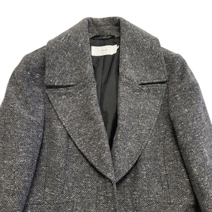John Lewis Grey Vintage Y2K Button Rain Coat Uk Women's Size 10