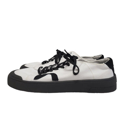 Roscomar White Black Canvas Casual Trainers Men's  Uk Size 8