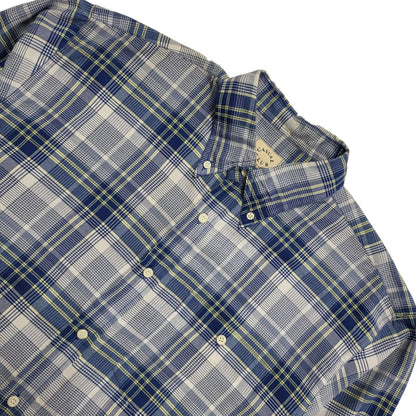 Casual Club 90's Vintage Blue & Yellow Check Shirt Uk Men's Medium