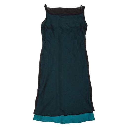 Dorothy Perkins Petites Vintage 90s Green Dress Uk Women's Size 14