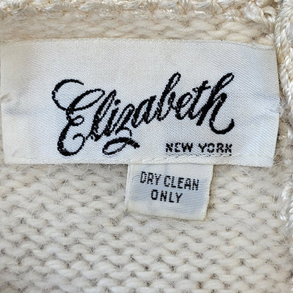 Elizabeth 80s Vintage Beige Wool Jumper Women's Size M Eu 38