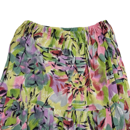 Vintage 80's Multicoloured Retro Abstract Skirt Womens UK 14