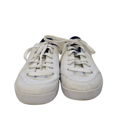 Reebok Tennis White & Blue Lace-up Sports Casual Women's Trainers Uk Size 4.5