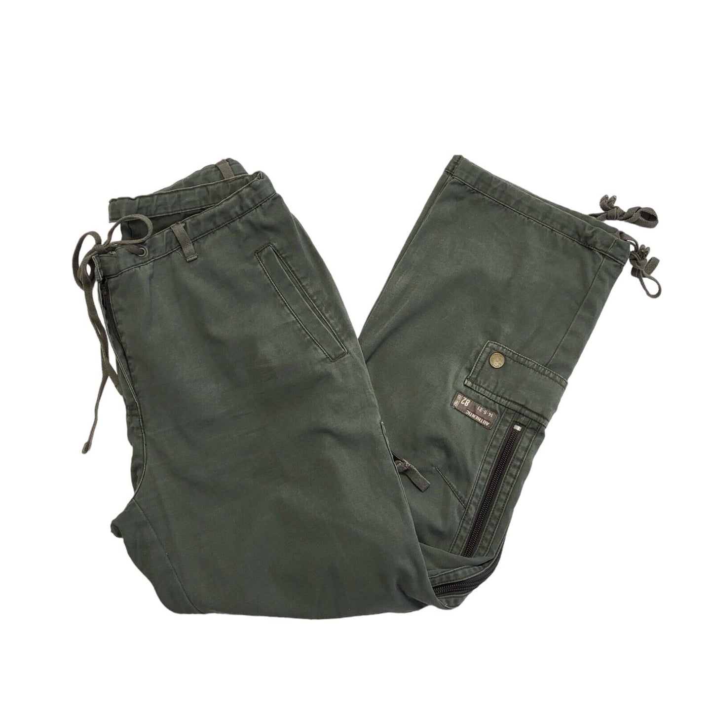 Next Green 90s Vintage Straight Leg Casual Trousers Uk Women's 8 W26 L25