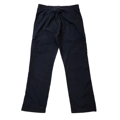 Wrangler Black Cargo Relaxed Fit Trousers Vintage Men's Size XL W36 L32
