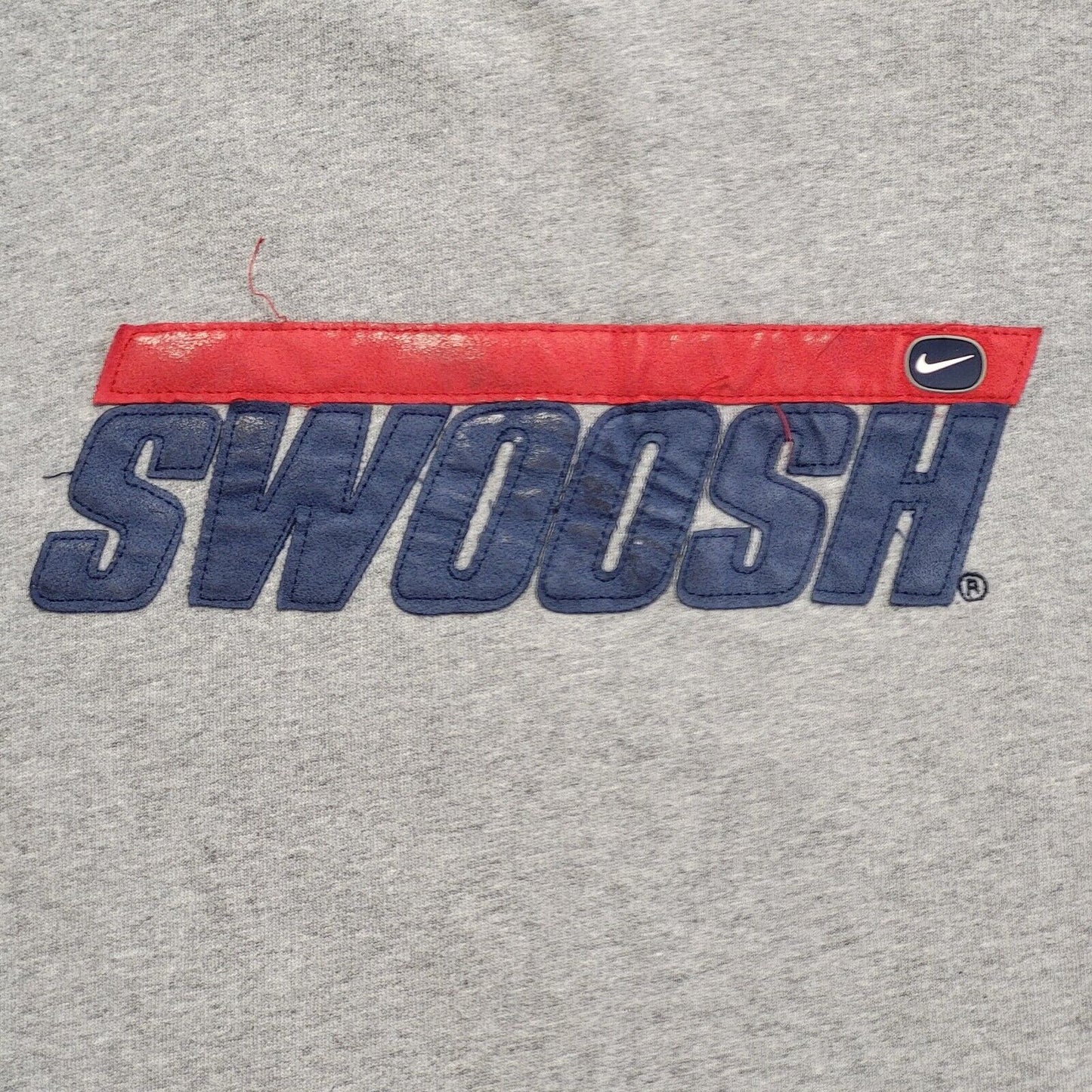 Nike Swoosh Vintage Y2k Grey Pullover Sweatshirt Hoodie Uk Men's Size L