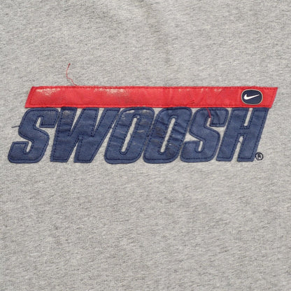 Nike Swoosh Vintage Y2k Grey Pullover Sweatshirt Hoodie Uk Men's Size L