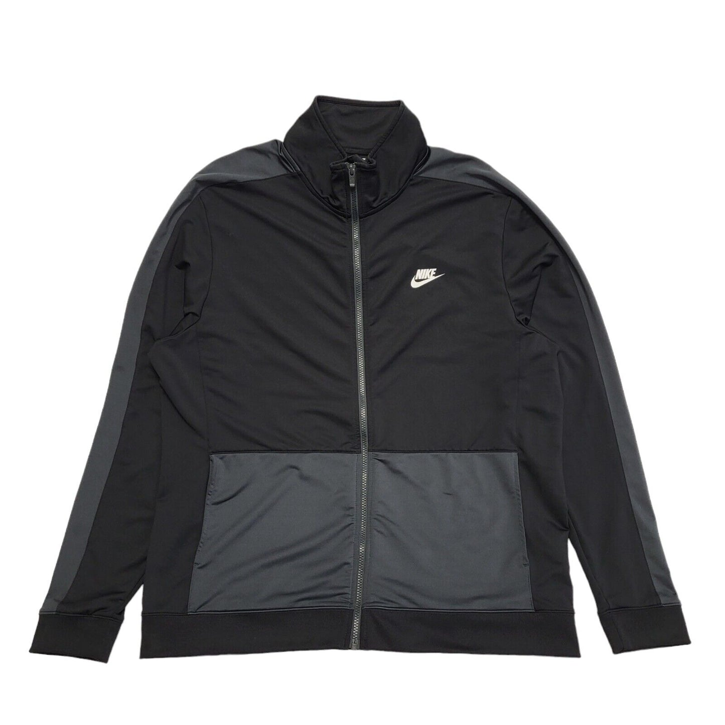 Nike Black Zipped Sports Tracksuit Top Jacket Uk Men's Size XL