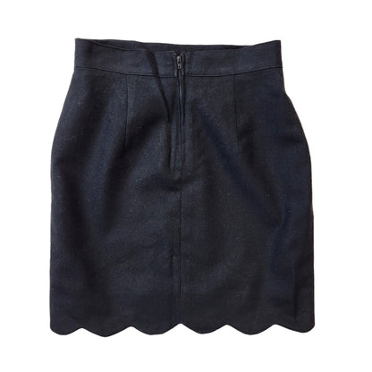 80's Vintage Black High Waisted Mini Skirt Women's Size 12 EU 36 W 28