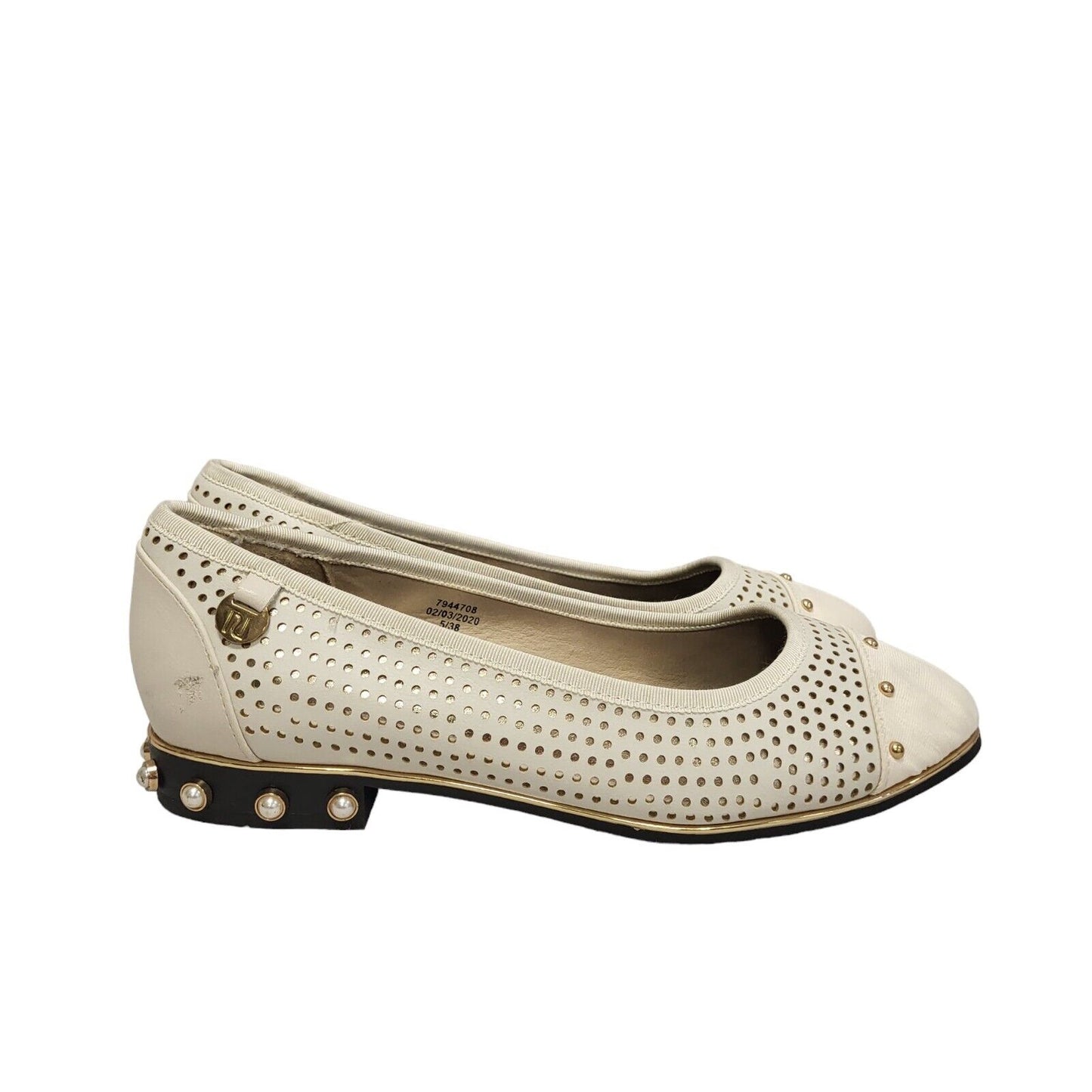 River Island Tigress Wide Fit Grey Beige Slip On Shoes Women's Uk 5