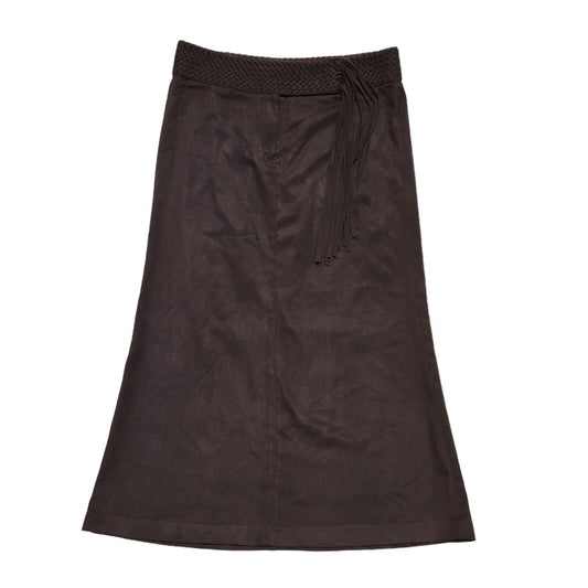 Next Vintage 80's Brown Long Tassle A-Line Skirt Womens UK Size 14