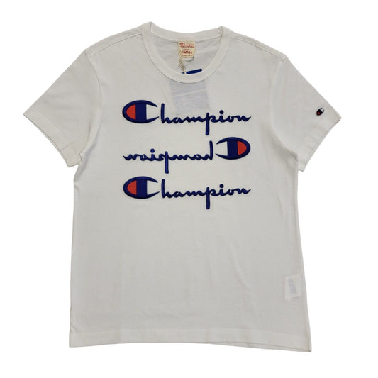 Champion Vintage 90s White Short Sleeve T-Shirt BNWT Mens UK Size S