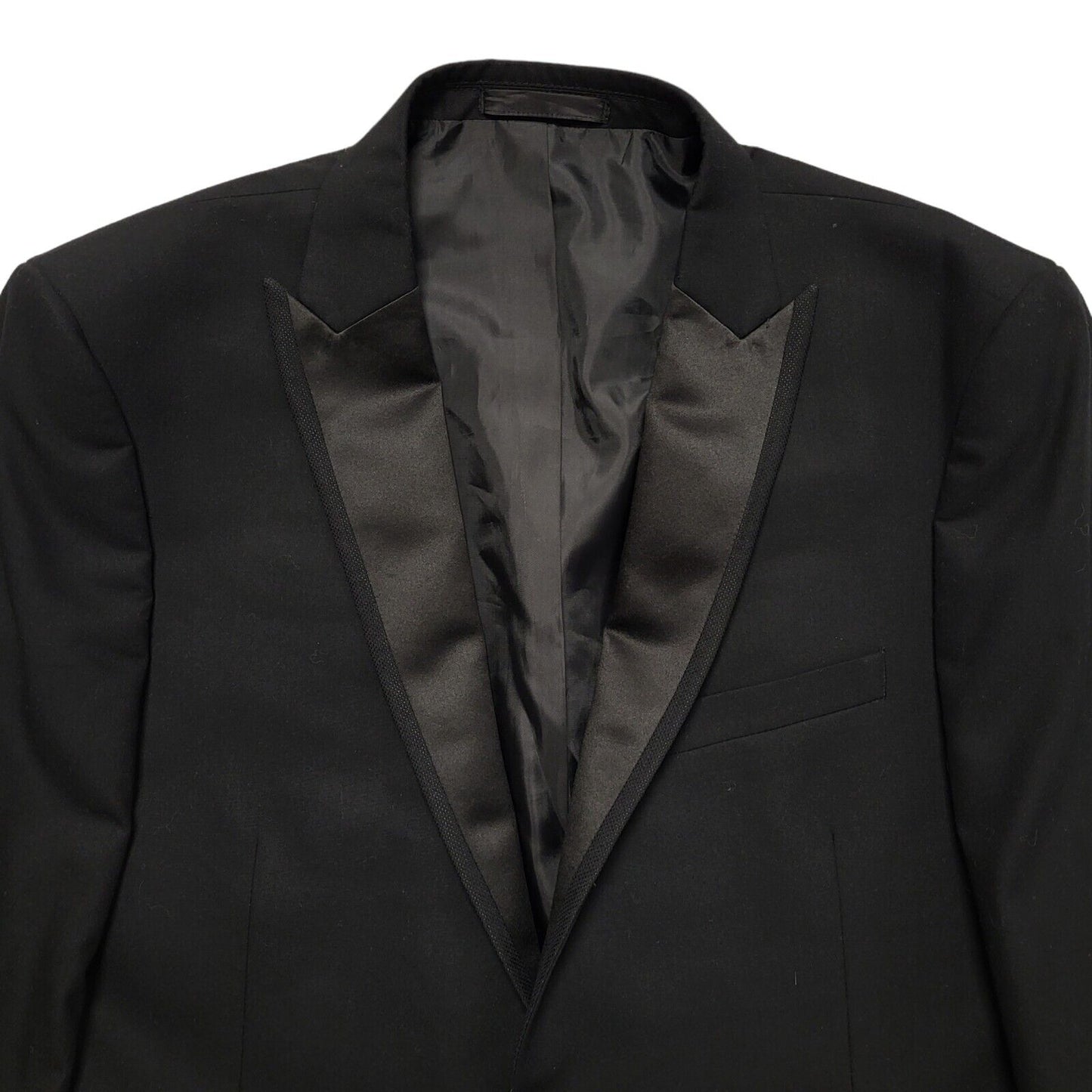Moss London Black Y2k Blazer Suit Jacket Uk Men's Size Large 42"