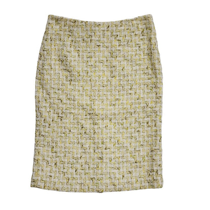 Hobbs Vintage 90's Cream Pencil Zip Skirt Uk Women's Size 8 W26 Bnwt