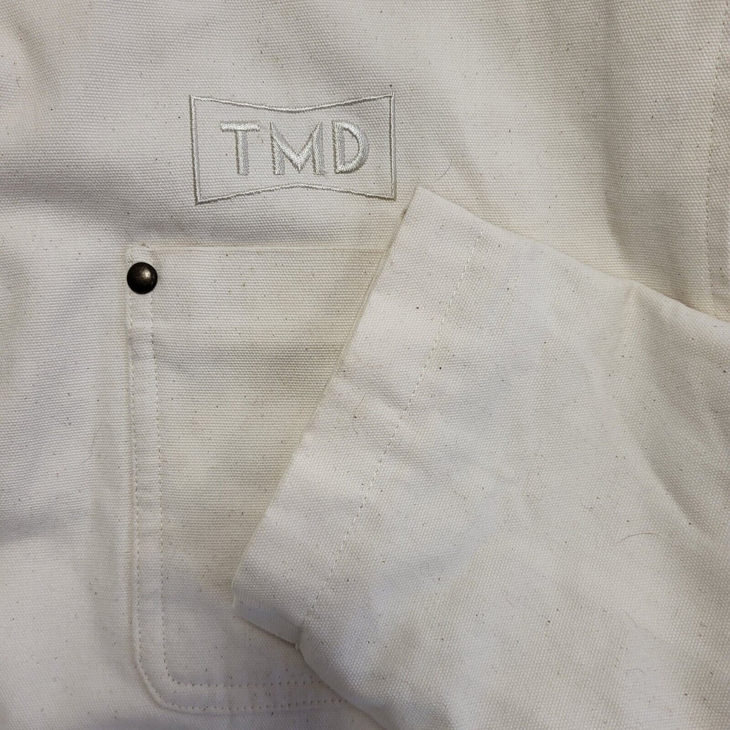 The Basement x TMD Collaboration Cream Button-Up Cotton Jacket Men's Size Large