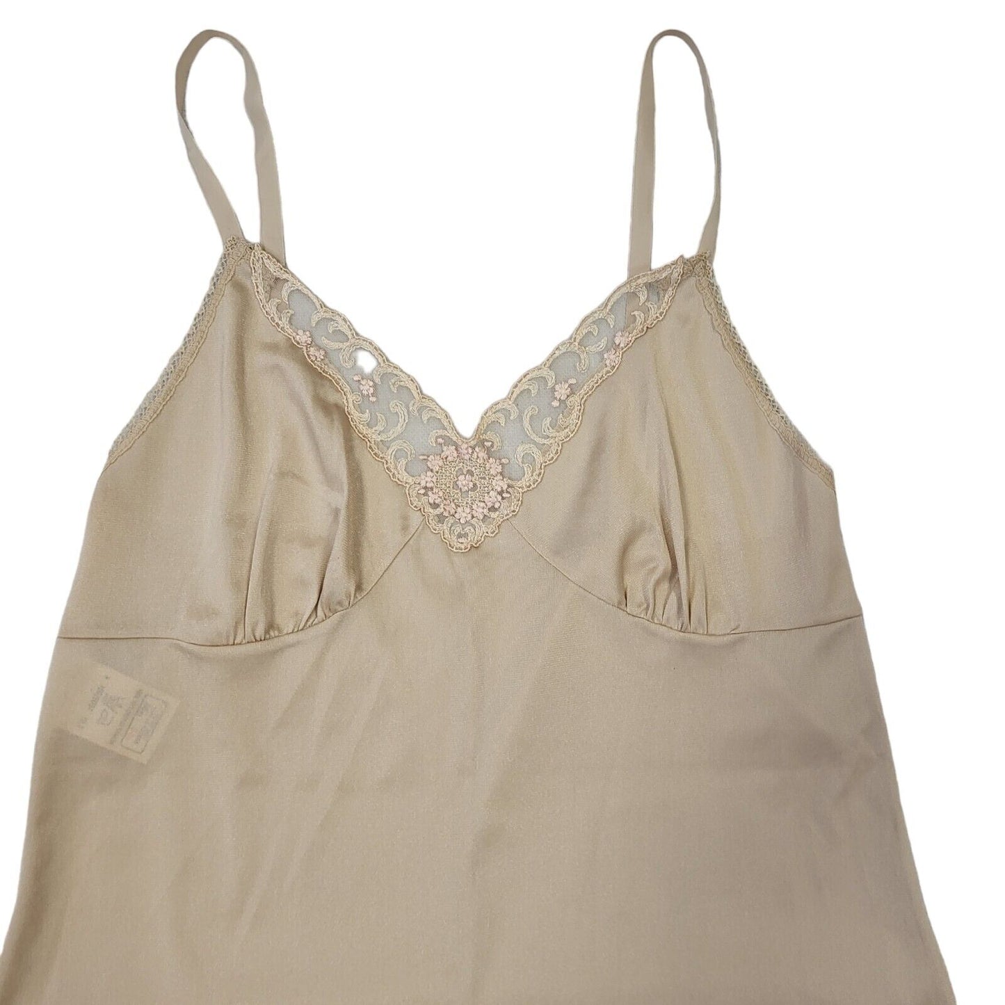 St Michael Vintage 70s Sand Sleeveless Night Dress Uk Women's Size 12