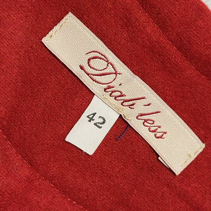 Dial Less Red Wide Leg Dress Trousers Uk Women's Size 14 W32 L31
