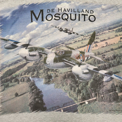 Dehavilland Mosquito Hanes Grey Vintage 90s T-Shirt Uk Men's Medium