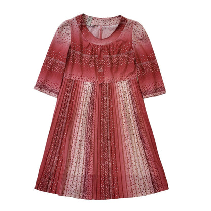 70s Vintage Pierre Rubertin Dress Women's Size 12 Eu 40