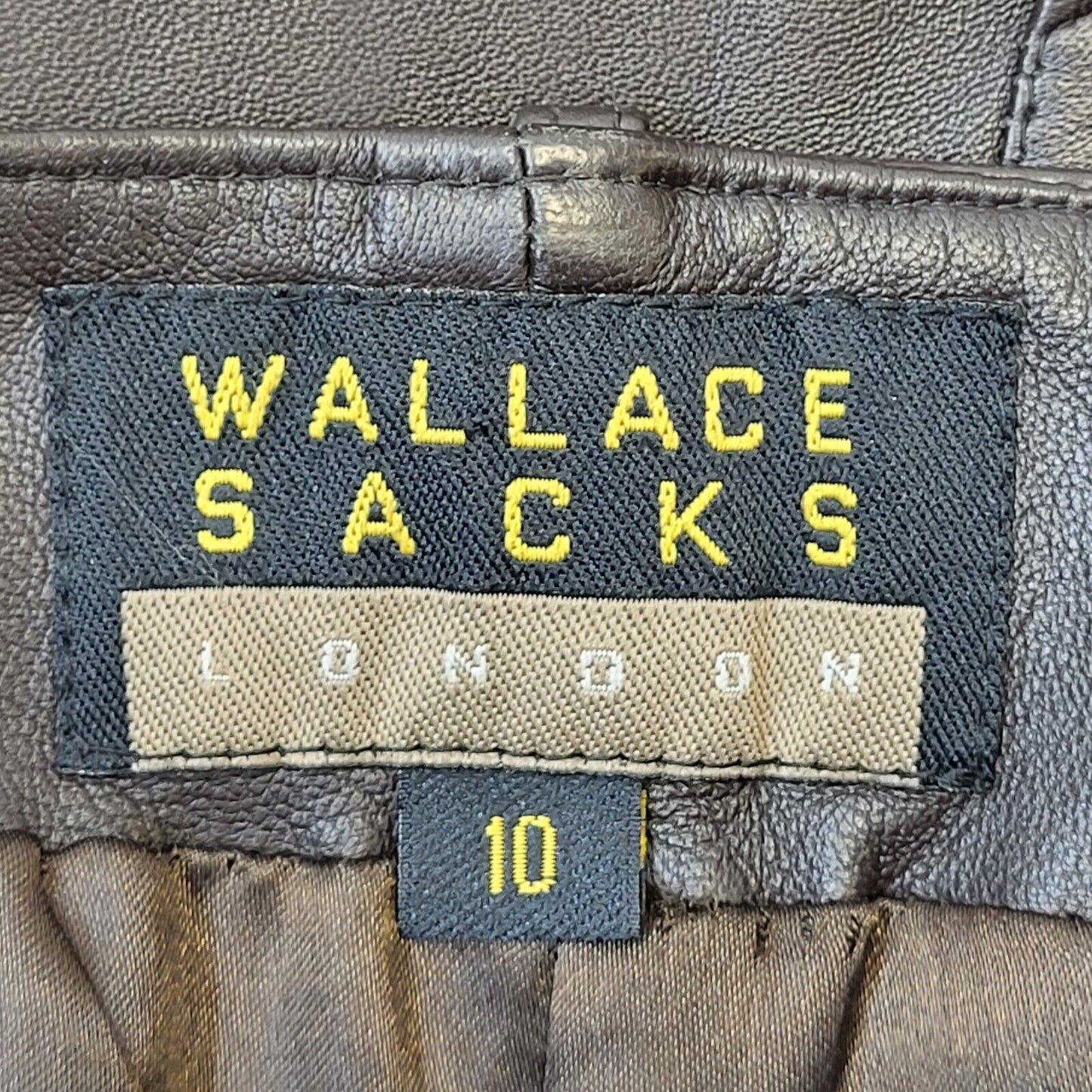 Wallace Sacks 90s Vintage Brown Leather Skirt Women's Size 10 W28