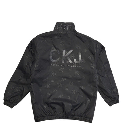 Calvin Klein Black Y2k Zipped Bomber Jacket Uk Men's Size XL