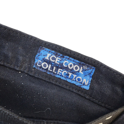 Ice Cool Y2K Vintage Black Glitter Bootcut Denim Jeans Women's Size 16 W34 L29