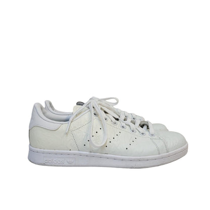 Adidas Lime Green & White Lace-up Sports Leather Trainers Uk Women's Size 6