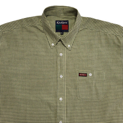 Kickers 90's Checked Long Sleeve Relaxed Fit Shirt Mens XL
