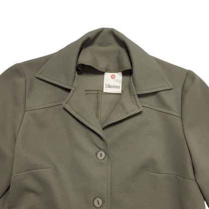 Slimma 70s Vintage Khaki 2 Piece Trouser Suit Uk Women's Size 14 W30