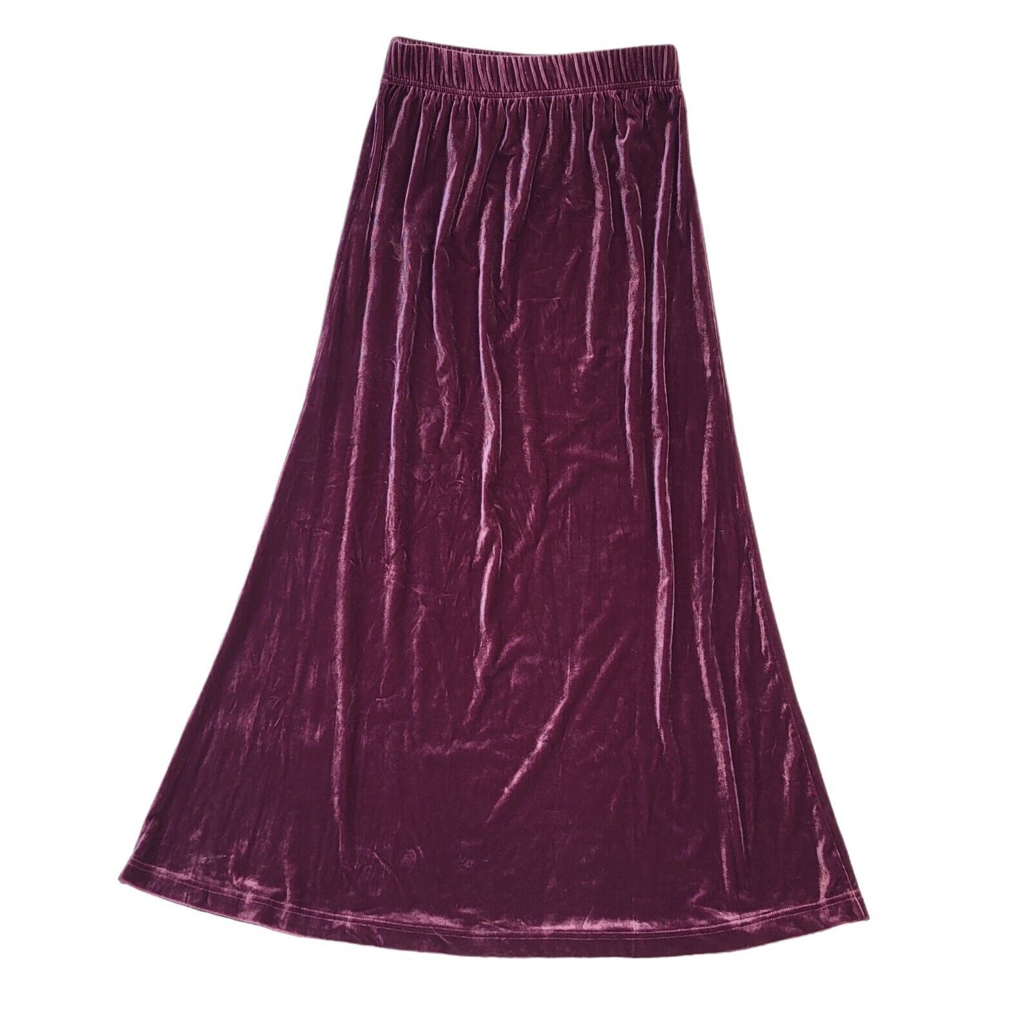 TR Bentley 90's Vintage Purple Velour Long Skirt Women's S W26