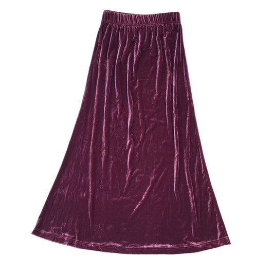 TR Bentley 90's Vintage Purple Velour Long Skirt Women's S W26