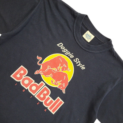 Planet Vintage Y2K Blue Badbull Ibiza Doggie Style Short Sleeve T-Shirt Womens M