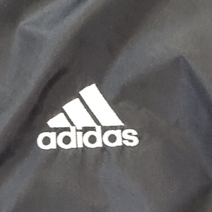 Adidas 90s Vintage Black Over-sized Windbreaker Coat Men's Size 2XLarge