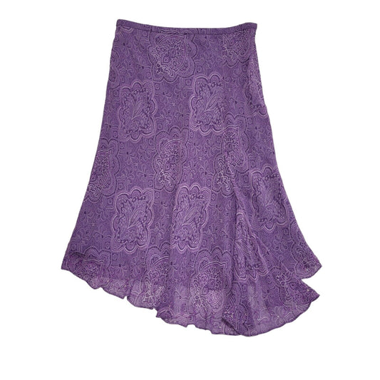 Valerie Stevens Y2K Purple Paisley Skirt Womens UK Size 10