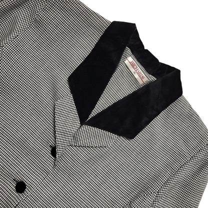 Richards Vintage 80s Black White Check Long Sleeve Dress Uk Women's Size 18 W36