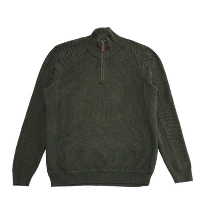 John Partridge Green Vintage 90s 1/4 Zip Jumper Uk Men's Size M