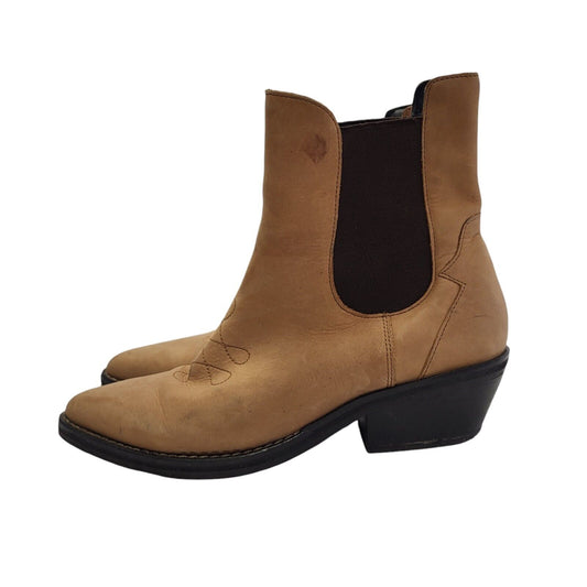 Superdry Brown Suede Leather Boots Uk Women's Size 5