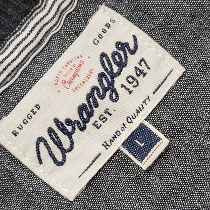 Wrangler Vintage 90's Grey Wool Blend V-Neck Jumper Men's Size Large