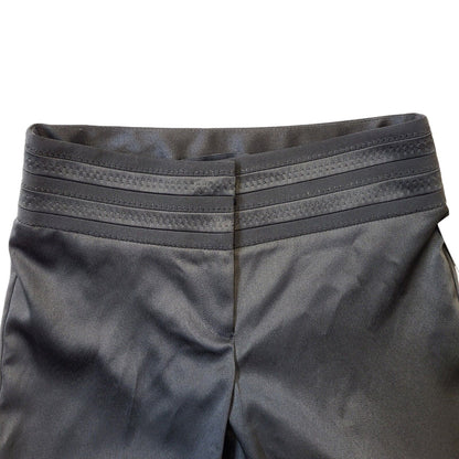 E-vie Black Satin Flared Trousers Women's Size 8 W30 L33