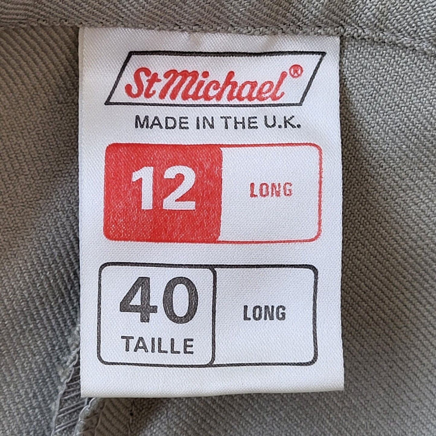 St Michael 80s Vintage Beige Straight Trousers Women's Size 12 W26 L29