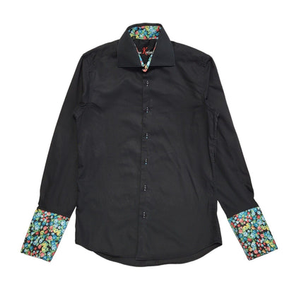 Isaac Kottyarevsky Vintage Y2K Black Long Sleeve Shirt Uk Men's Size S