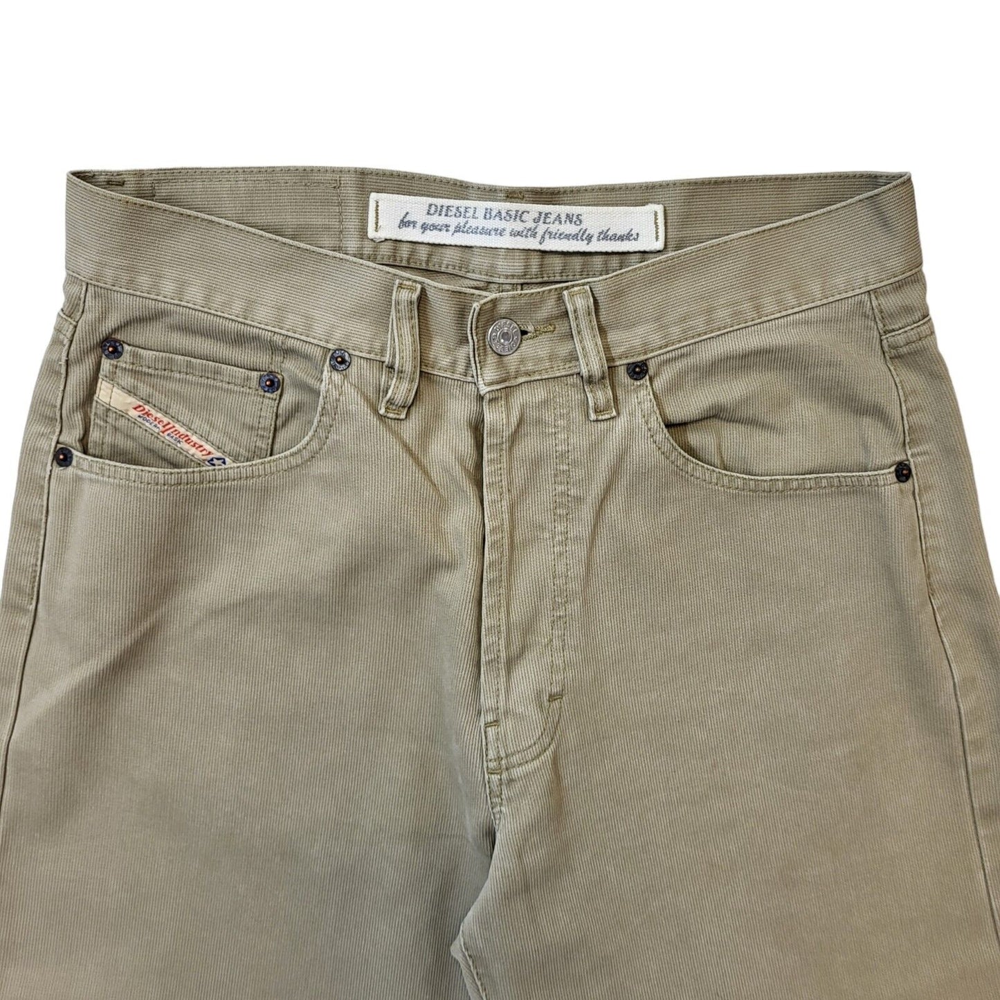 Diesel Y2k Vintage Beige Straight Denim Jeans Men's Size M W32 L32
