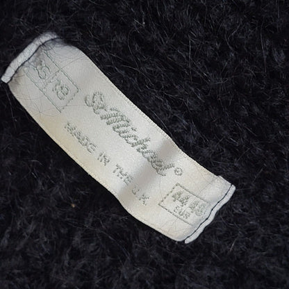 St Michael Vintage 90's Black Open Knitted Cardigan UK Women's Size 16/18