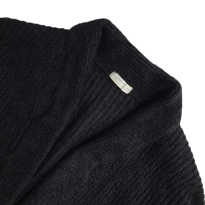 St Michael Vintage 90's Black Open Knitted Cardigan UK Women's Size 16/18